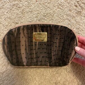 Victorias Secret Polka Dot Lace/Mesh Makeup Bag
